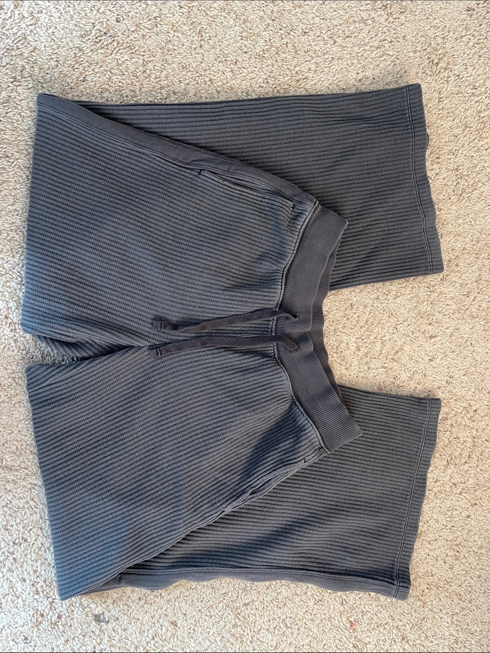 aerie Ribbed High-Rise Athletic Pants - Charcoal Gray